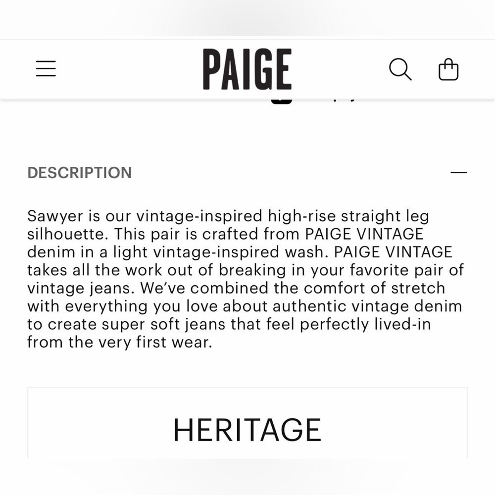 NWT. PAIGE SAWYER High Rise Straight Leg LightBlue Women's Jeans - Picture 12 of 12